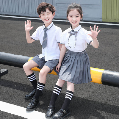 Children stage performance English school uniform chorus poetry reading performance clothing apparel kindergarten graduation class outfits