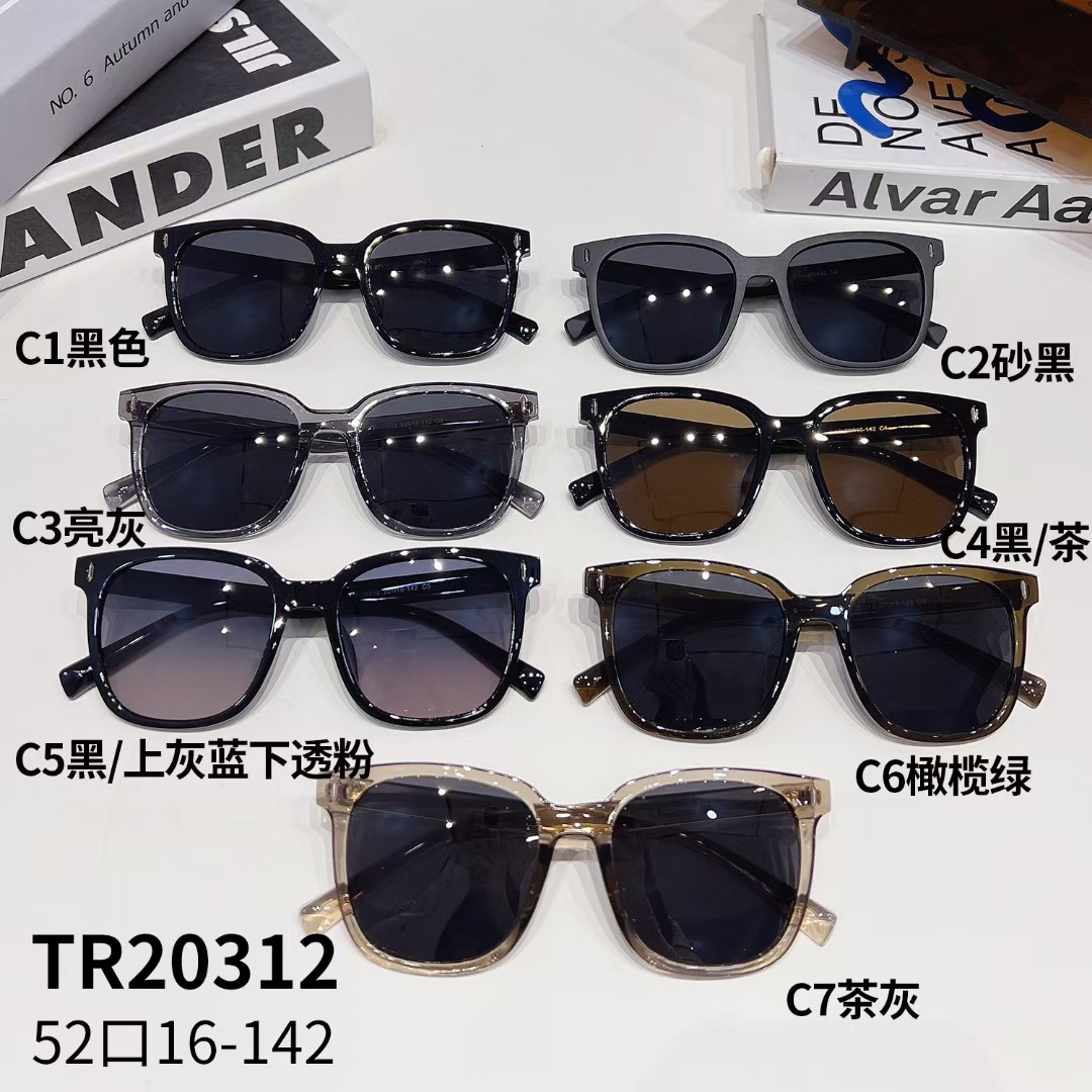 网红TR90超轻新时尚街头靓仔靓女爆款舒适美妆太阳镜G牌同款20312