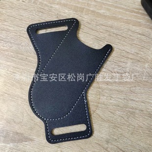 Amazon Same Cowhide EDC Folding Sabre Case Outdoor Survival Storage Wearable Waist 5-inch Folding Knife Case