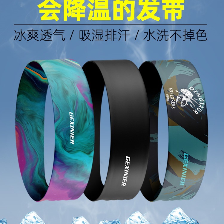 Antiperspirant Headband Men's Sports Sweatband Sweat-Absorbent Headscarf Fitness Forehead Protector Men's Headband Tennis Headgear to Wipe Sweat