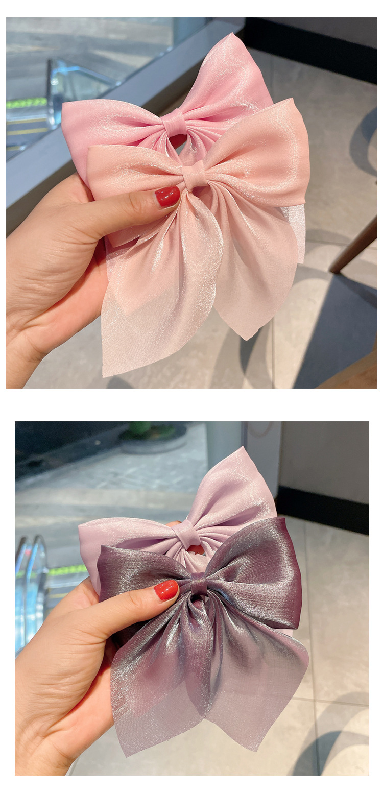 1 Piece Quantity Casual, Outdoor Occasion Women's Sweet Korean Style Bow Knot Cloth Satin Hair Clip