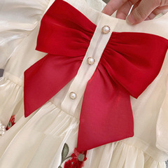 Girls sweet princess dress summer style children's three-dimensional bow dress children's dress 3-8 years old children's clothing one piece drop shipping