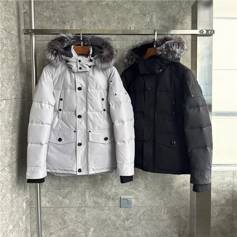 Palm Moose Men Fur Hooded Jacket 07 Scissors down Jacket Men's Winter Canada