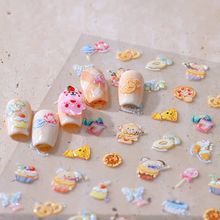 果冻美甲贴纸可爱甜品小猴子蛋糕ins笔杆水杯相机指甲贴diy贴纸