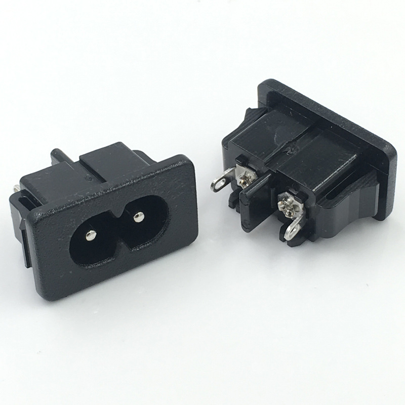 AC socket 8-character suffix two-pin AC charging stand AC-027 8-character snap-in DB appliance socket