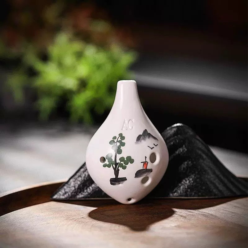 Six-hole oval alto AC-tuning starry sky pottery beginners students perform musical instruments 6-hole C-tuning oval can be engraved