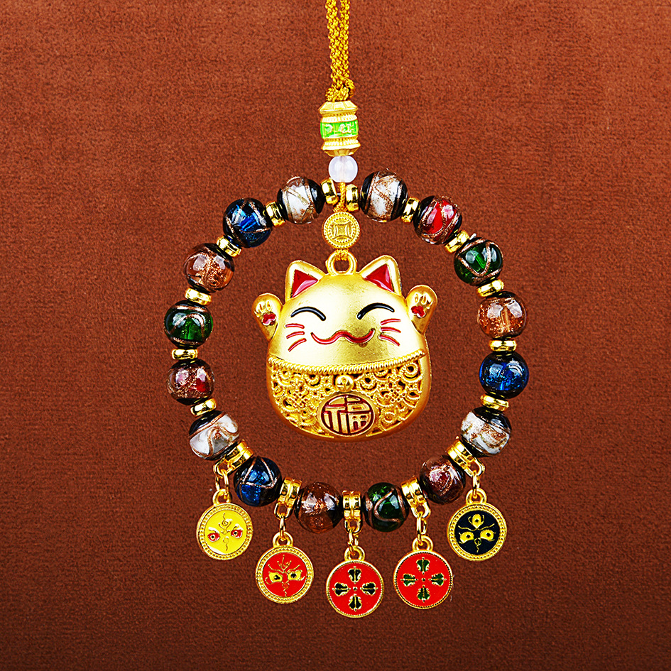 향재유리 오방부신 [행운의 고양이]