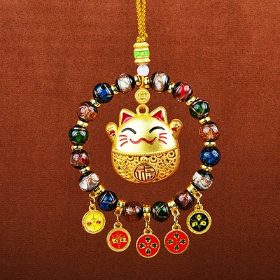 Five Road God of Wealth Car – Car hanging - fragrant-ash-glazed-five-way-god-of-wealth-lucky-cat