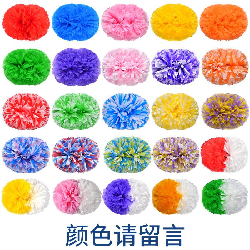 Porristas Bola de flores porristas mano flor mano sacudida flor danza rendimiento mano flor porristas flor bola de color rendimiento