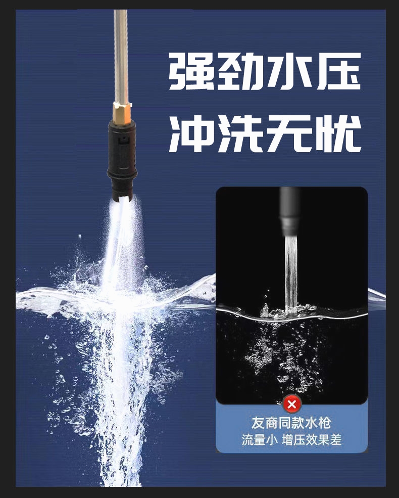 German black cat car washing machine artifact high pressure water pump high power car household 220V portable car brush gun