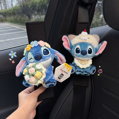 Genuine Stitch Car Seat Belt Shoulder Cover Car Safety Belt Decorative Anti-Wear Clothing for a Couple High-End