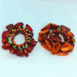 多拉果壳手串手铃非洲手鼓伴奏鸭健藤手串装饰铛坚果壳手链