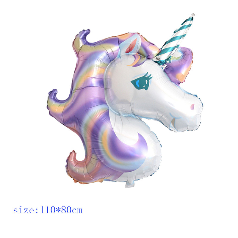 Birthday Unicorn Aluminum Film Party Balloons display picture 2