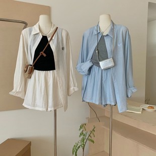 2025 New Summer Old Money Style Linen Embroidered Casual Shirt Three-Piece Suit