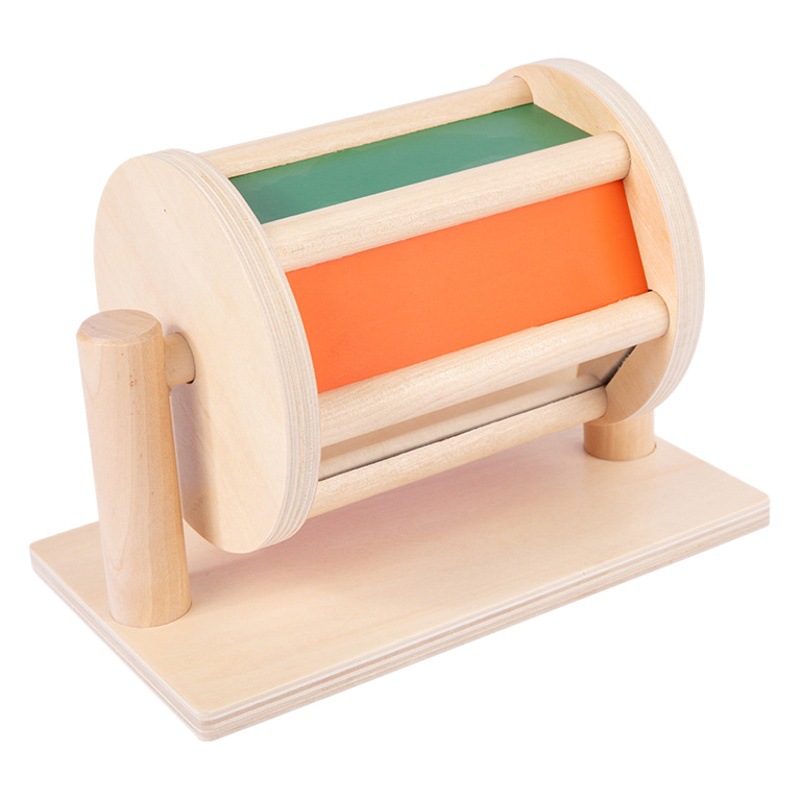 Montessori material didáctico arco iris de madera textil tambor 0-3 años de edad bebé Montessori kindergarten educación temprana juguetes educativos