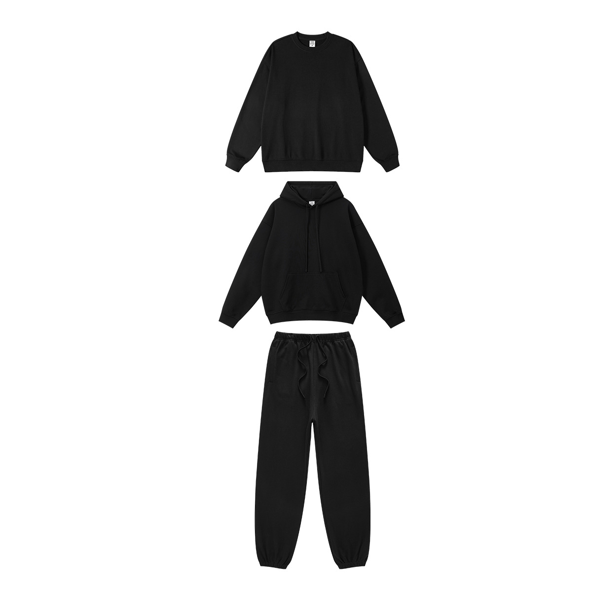 Calle seca otoño y invierno estilo americano marca de moda básica engrosada bucle con capuchón sweatpants paquete de pantalones para hombres