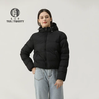 【服装工厂】外贸欧美连帽棉服外套定做品牌服装代工OEM来图加工