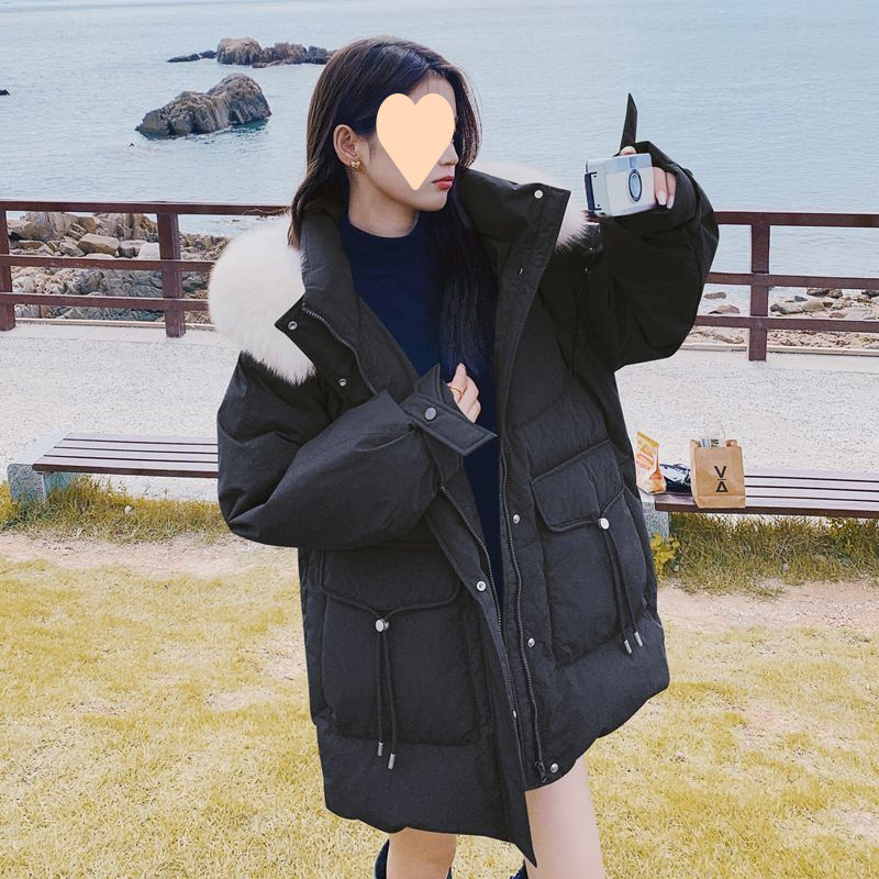 블랙의 세련된 인조 모피 칼라