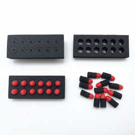 7MM软弹软胶头抛壳儿童玩具枪配件泡沫EVA脱壳红头软胶弹