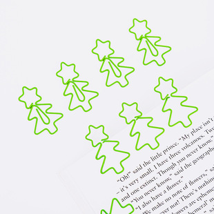 Cross-border creative Christmas tree paper clip metal plant cartoon shape paper clip special-shaped Christmas pin creative