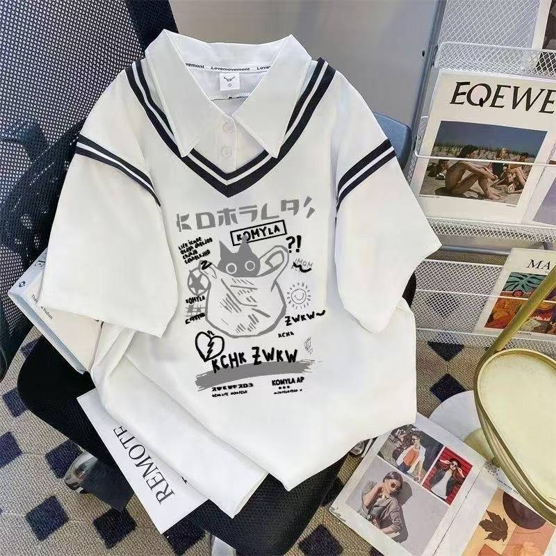 High-Quality Men's Popular Printed Short-Sleeved T-Shirt 2026 Summer New Casual Round-Neck T-Shirt Sports Top