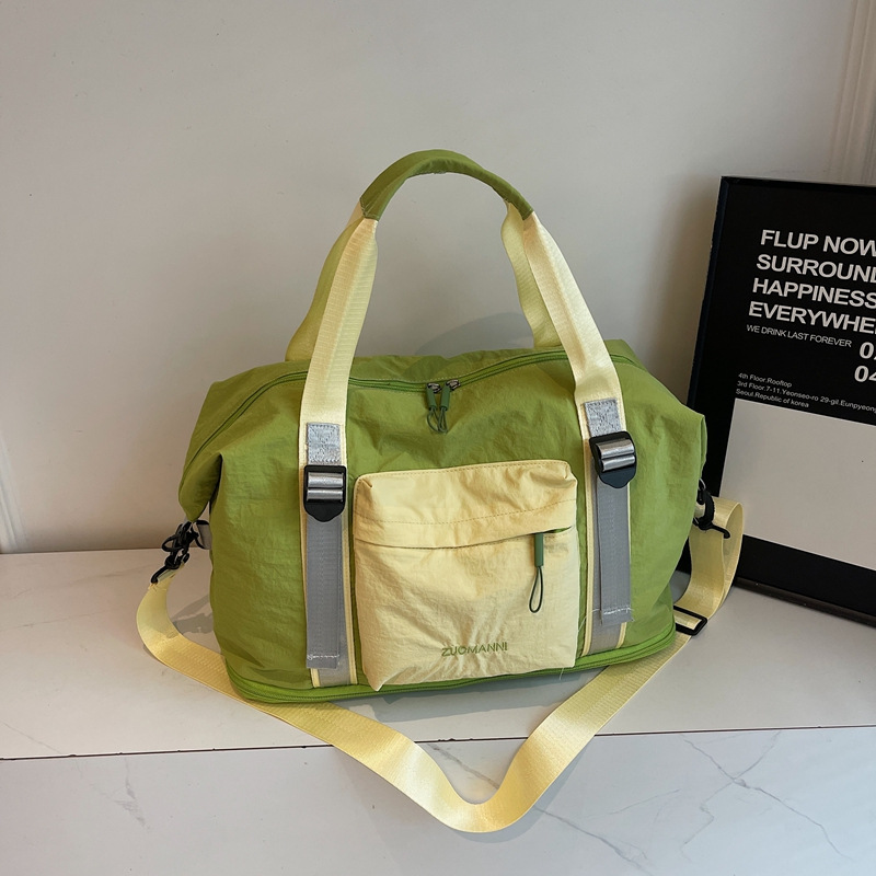 Bolsas de viaje al por mayor estilo empalme contraste de alto valor de equipaje expansión de gran capacidad bolsas de yoga deportivas bolsas