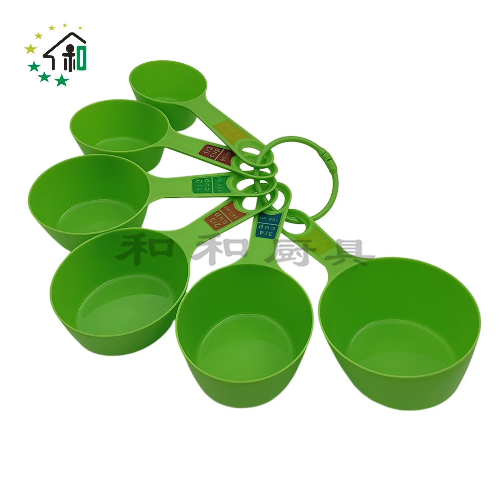 Set, measuring cup, milk powder, plastic measuring spoon, 6 pieces, handmade