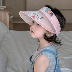 秋南 兒童遮陽防曬帽夏季空頂帽男女童太陽帽大檐戶外寶寶沙灘帽
