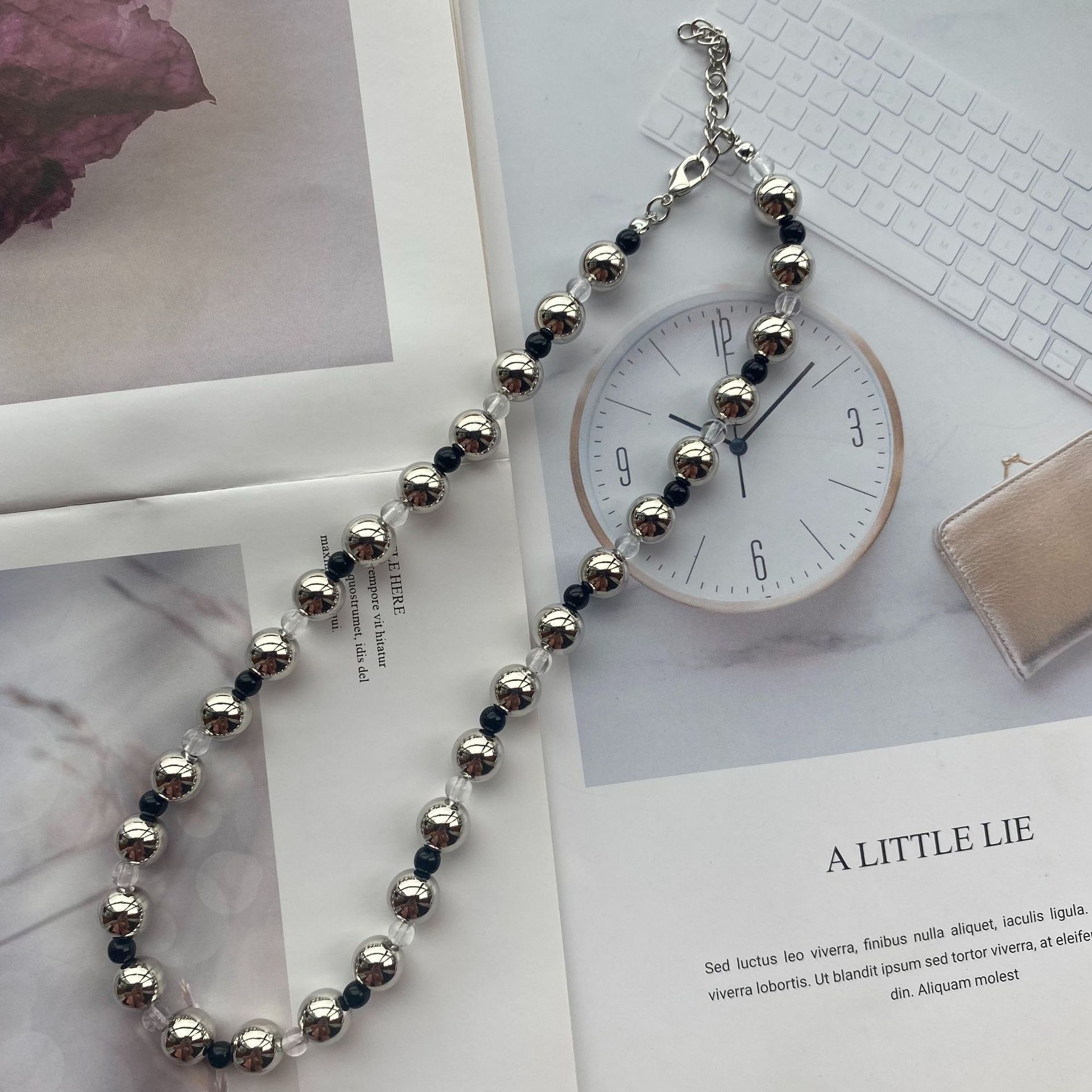 1 Piece Fashion Ball CCB Glass Beaded Womenu0027S Necklace