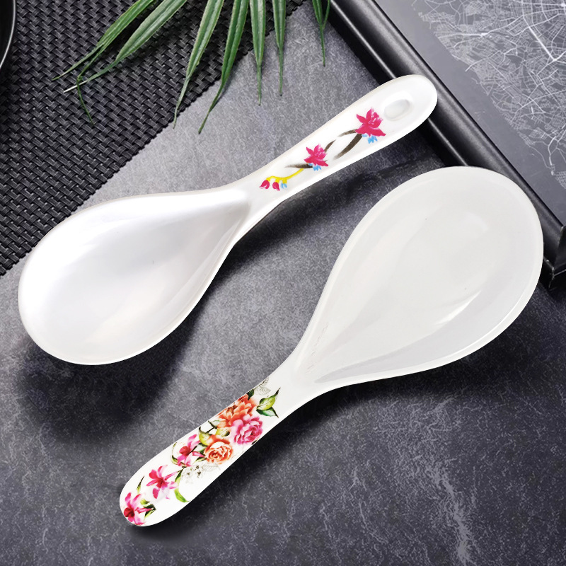 Melamine Rice Spoon for Home Use, Imitation Porcelain Spoon, Creative Commercial Use, Buffet Restaurant Special Plastic Spoon, Rice Serving Spoon, Rice Scooping Spoon Melamine Rice Spoon for Home Use, Imitation Porcelain Spoon, Creative Commercial Use, Buffet Restaurant Special Plastic Spoon, Rice Serving Spoon, Rice Scooping Spoon