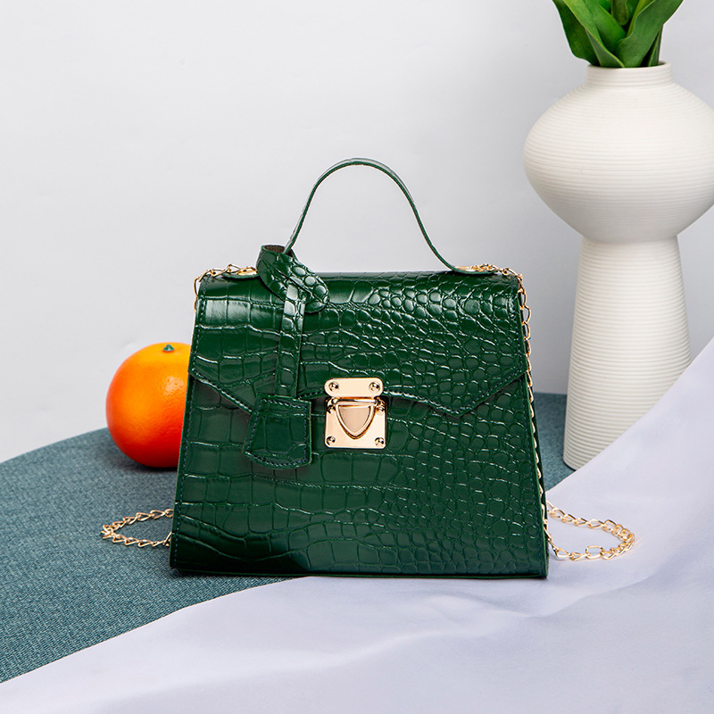 Bolso de piedra coreano 2022 bolso de mano de mujeres bolso de mano simple bolso de cocodrilo Kelly image 11