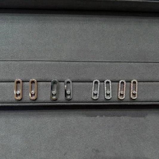 Qadın üçün 18K qızıl suyuna salınmış sırğa, tam daşlı