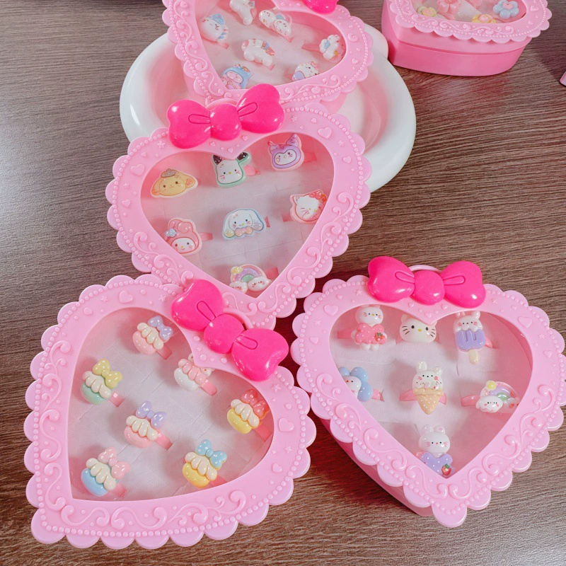 Кольцо для детей милый мультфильм смола кольцо кольцо в штучной упаковке для маленьких девочек ювелирные изделия игрушка маленький подарок оптовая продажа кольца украшения