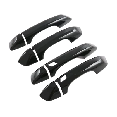 Suitable for 23 models of Geely Boyue COOL: rearview mirror cover, door handle bowl, front air spoiler, window blinds, front lower trim strip (Other Car Modifications) - glossy-black-handle
