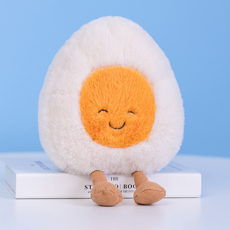 Huevo hervido muñeca juguete de peluche muñeca de huevo simulación muñeca pequeña muñeca de tela muñeca de bolsillo muñeca de espectáculo muñeca image 6