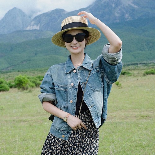 Women's Jeans Jacket 2025 Trendy Spring Retro Medium Length with Skirt French Unique Lazy Style