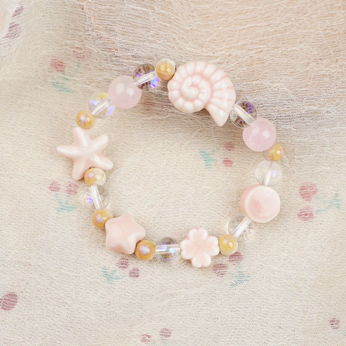 Jingdezhen pulsera de cerámica de verano mujer alta sensación galletas serie de gatos nicho diseño universal pulsera alta sensación