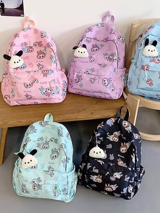 国境を越えた人気のラブバッグバックパック日本の学生スクールバッグ超軽量防水クラス漫画バックパックニッチデザイン|undefined