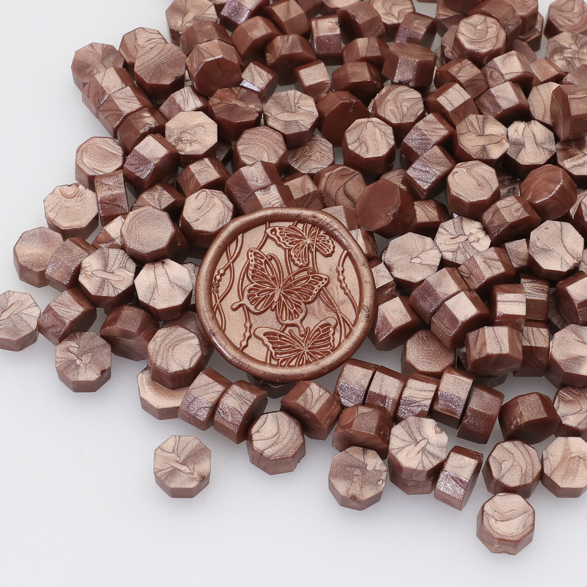 Perlas de cera de sellado octogonales Oucai, 500g, 131 colores, perlas de sellado de cera a granel, colores mixtos, baratas, perladas, una libra.