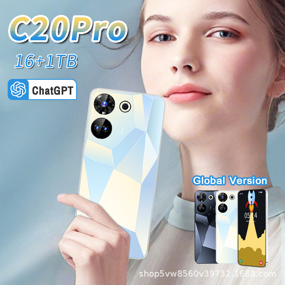 Cross border new C20Pro7.3-inch large screen 16+1T in stock, low-priced Android foreign trade smartphone manufacturer wholesale