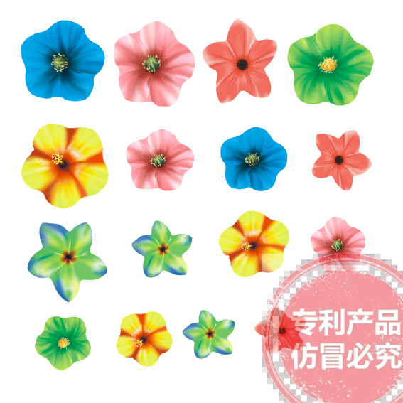 Ventas directas de fábrica exclusivas transfronterizas, papel de arroz glutinoso comestible, decoración de pasteles de flores, decoración de pasteles, pasteles decorativos para hornear en caja