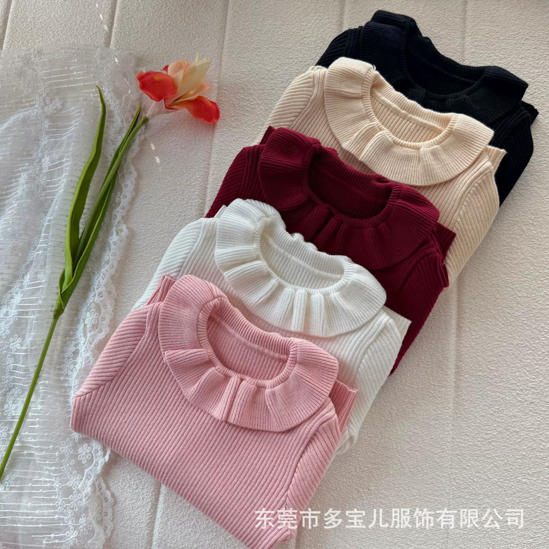 25-летняя кукла, новая трикотажная рубашка, нежный и милый кружевной свитер в стиле принцессы с листьями лотоса, однотонный теплый свитер с длинными рукавами