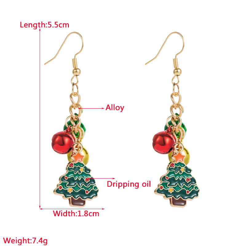 Fashion Christmas Tree Alloy Enamel Women's Drop Earrings 1 Pair display picture 1