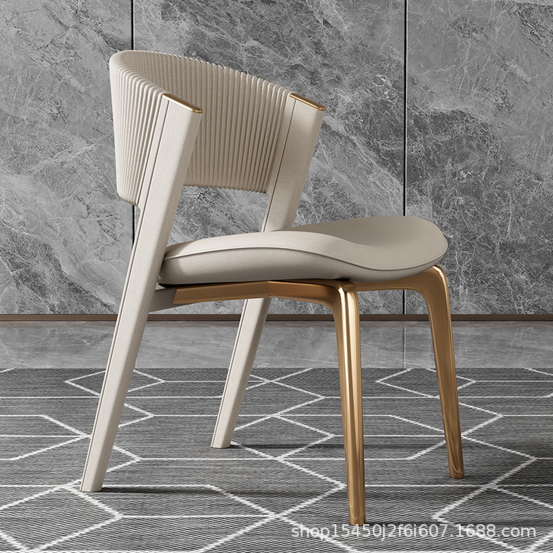 Light Luxury Stainless Steel Simple Dining Chair Home Modern CC Italian Style Light Luxury Chair Hotel Creative Dining Table and Chair Light Luxury Stainless Steel Simple Dining Chair Home Modern CC Italian Style Light Luxury Chair Hotel Creative Dining Table and Chair