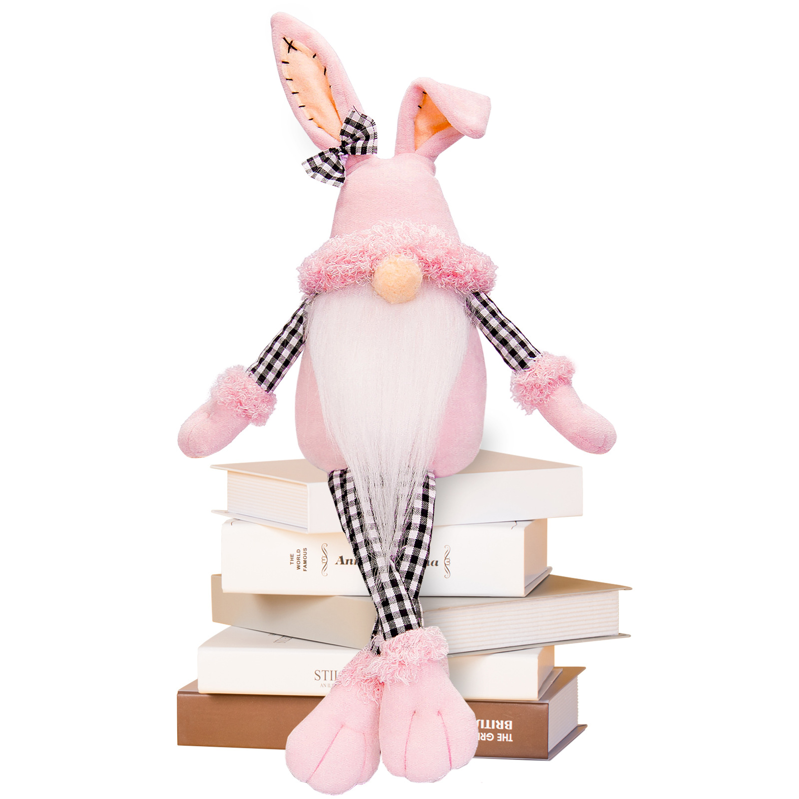 Transfronterizo nuevo conejo de Pascua muñeca pierna larga sentada muñeca decoración vacaciones decoraciones para el hogar