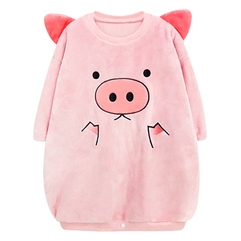 Bebé de franela engrosada camisón de los niños de invierno cálido pijamas de una sola pieza 3.4.5.6 años de edad los niños camisón al por mayor