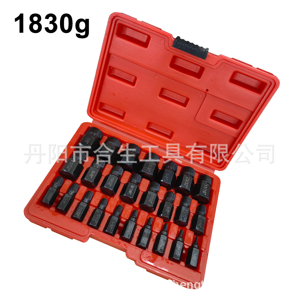 25pc英制断头螺丝取出器红色塑盒装-5-1