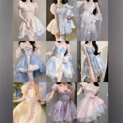 温柔风收腰碎花连衣裙女夏季纯欲仙女裙茶歇法式初恋裙子女装批发