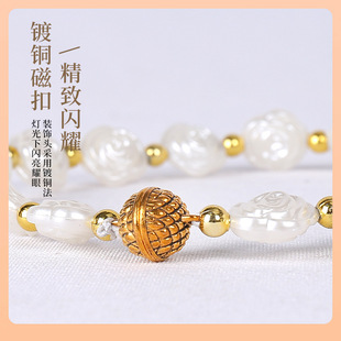 Magnetic Hook Cross-Border Curtain Buckle Factory ⚘ Light Luxury Magnet Rose Window Screen Without Punching Straps E18
