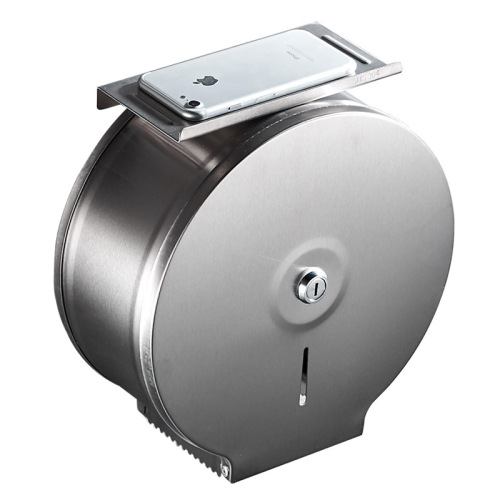 304 stainless steel roll paper box hotel commercial public toilet bathroom wall-mounted large-capacity paper towel holder